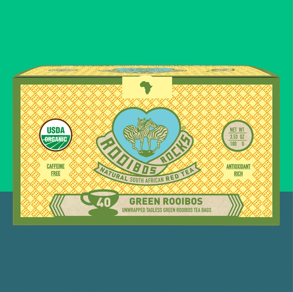 40 organic green rooibos teabags