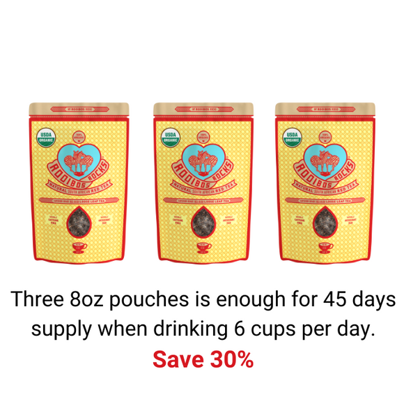 24oz Triple Bundle, Organic Rooibos Rocks Original Loose Leaf Tea